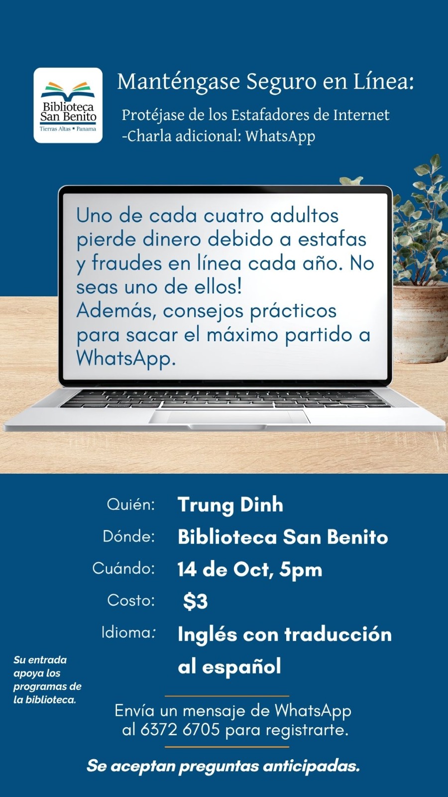 Mantengase Seguro en Linea, 14 de octubre de 2026