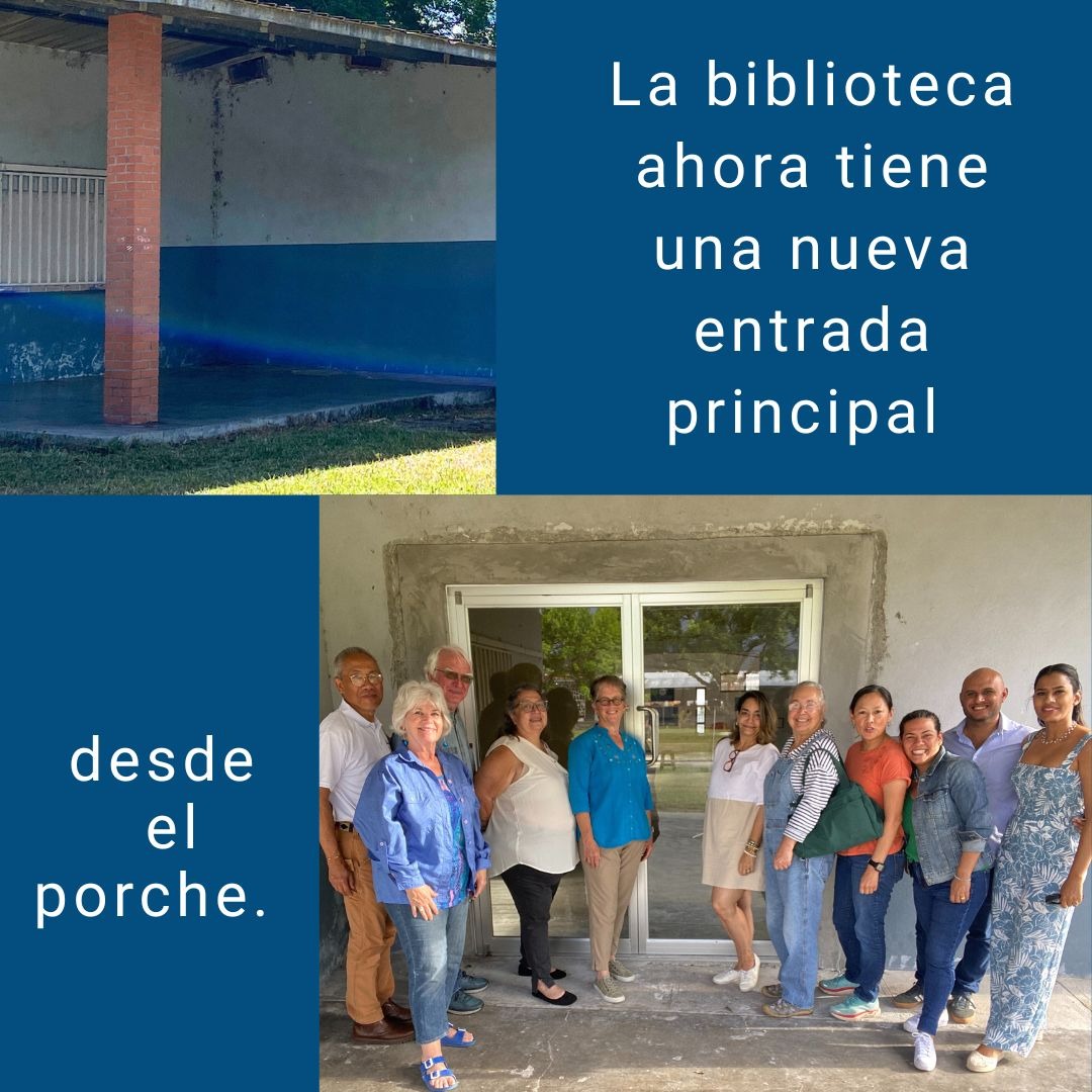 Nueva entrada principal con puertas de vidrio